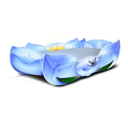 Кровать - Цветок "Дюймовочка" голубая, Carobus