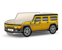 Кровать-машина Джип Хаммер "Классик" жёлтый