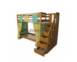 Двухъярусная кровать с лестницей - ящиками Альпинист