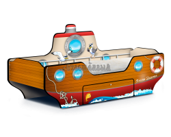Кровать - Пароходик Dream Steamer коричневый