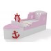 Кровать детская игровая Корабль розовая, Bambini Letto