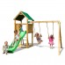 Набор для игровой площадки: детский домик с песочницей и 2скатной крышей, горкой и 2мя качелями, PAREMO