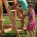 Набор для игровой площадки: детский домик с песочницей и 2скатной крышей, горкой и 2мя качелями, PAREMO