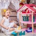 Трехэтажный домик для куклы - Роза Хутор с 14 предметами мебели, PAREMO