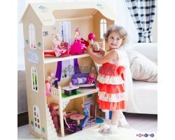 Кукольный домик для Барби - Шарм 16 предметов мебели 2 лестницы