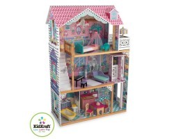 Трехэтажный дом для кукол Барби Аннабель - Annabelle с мебелью 17 элементов