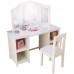 Белый деревянный туалетный столик (трельяж) для девочек "Делюкс" (Deluxe Vanity & Chair), KidKraft