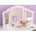 Белый деревянный туалетный столик (трельяж) для девочек "Делюкс" (Deluxe Vanity & Chair), KidKraft
