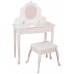 Белый туалетный столик из дерева для девочки "Модница" (White Medium Vanity & Stool), KidKraft