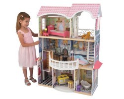 Винтажный кукольный дом для Барби - Магнолия Magnolia с мебелью 13 предметов