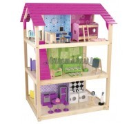 Кукольный домик для Барби - Самый роскошный So Chic с мебелью 45 элементов на колесиках