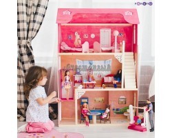 Кукольный домик для Барби - Муза 16 предметов мебели лестница лифт качели