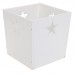 Деревянный ящик для игрушек, белый со звездочкой, VamVigvam